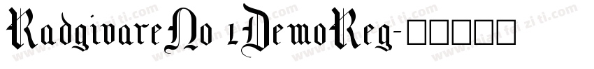 RadgivareNo 1DemoReg字体转换